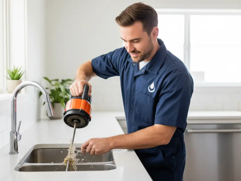 Professional drain cleaning auger